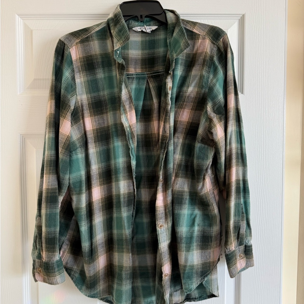 OPEN TO OFFERS!!! Green Plaid Shirt